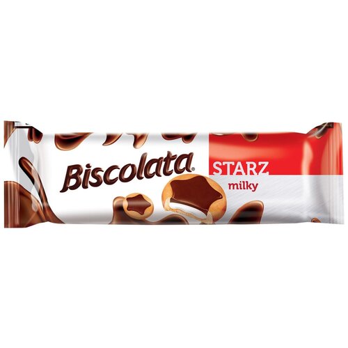 Печенье Solen Biscolata Starz с молочным кремом и молочным шоколадом, 88 г