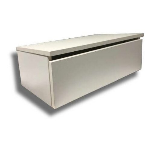 Прикроватная тумба подвесная Консоль Туалетный столик с ящиком 60см Белая