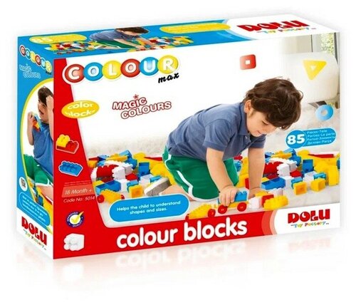 Конструктор Dolu Цветные блоки 5014 85 деталей, 85 дет.