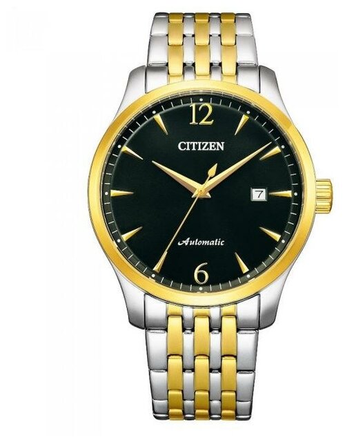 Наручные часы CITIZEN Automatic NJ0114-84E, черный, золотой