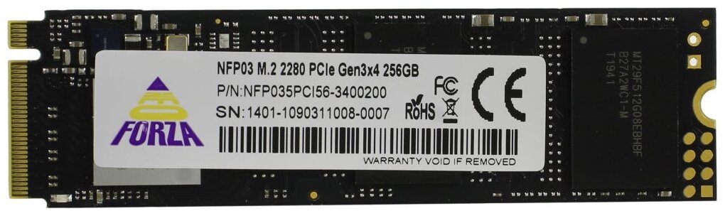 SSD 256 Gb M.2 2280 M Neo Forza (nfp035pci56-3400200) 3D TLC