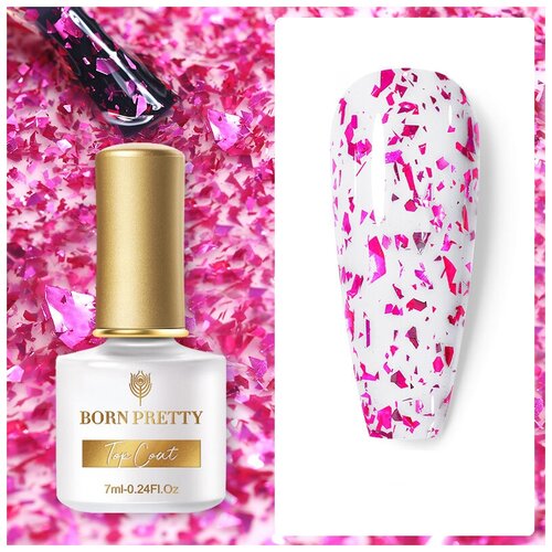 Born Pretty верхнее покрытие Glitter Top Coat, gtp06, 7 мл