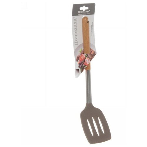 Лопатка кухонная силиконовая с прорезями 