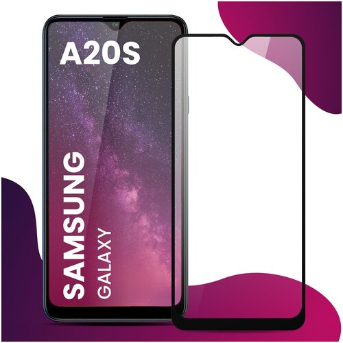 фото Противоударное защитное стекло для смартфона samsung galaxy a20 s / полноэкранное стекло для телефона самсунг галакси а20 эс / защита премиум качества с олеофобным покрытием и черной рамкой / стекло premium на всю поверхность экрана / защитное стекло от царапин, повреждений и падений (черный) life style