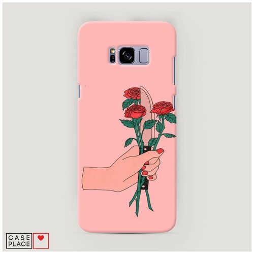 фото Чехол пластиковый samsung galaxy s8 plus розы и нож case place