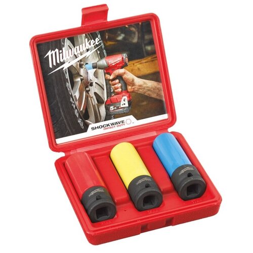 фото Набор головок automotive для гайковерта 17/19/21мм milwaukee