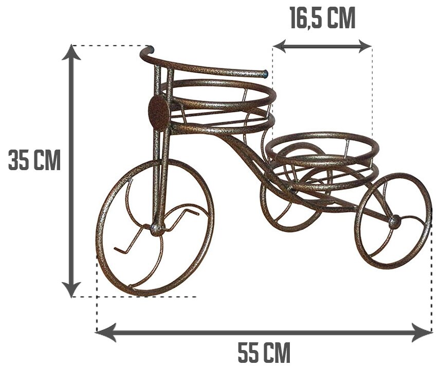 Подставка для цветов «Велосипед-2»