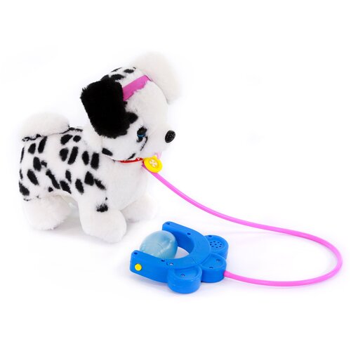 SPR003 Интерактивная мягкая игрушка Далматин Спринт 20 см, озвученная, помповый механизм, поводок мягкая игрушка большой плюшевый щенок лаки 101 далматинец дисней