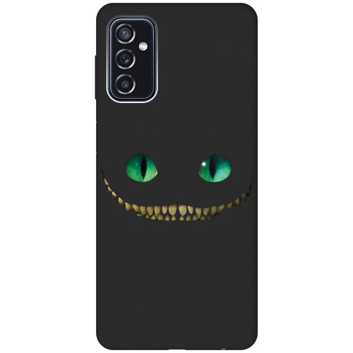 Матовый Soft Touch силиконовый чехол на Samsung Galaxy M52 5G, Самсунг М52 с 3D принтом Cheshire Cat черный матовый soft touch силиконовый чехол на samsung galaxy m52 5g самсунг м52 с 3d принтом grand cat черный