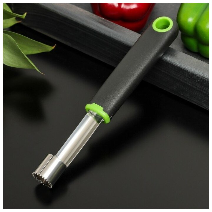 Нож для удаления сердцевины "Lime" нерж. сталь, цвет черно-зеленый 7139516