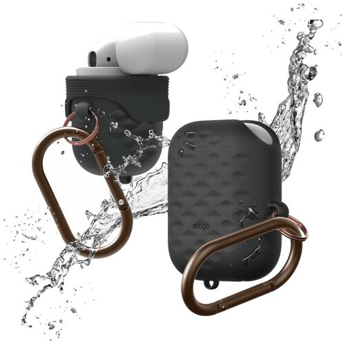 фото Чехол elago waterproof active hang case для airpods чёрный