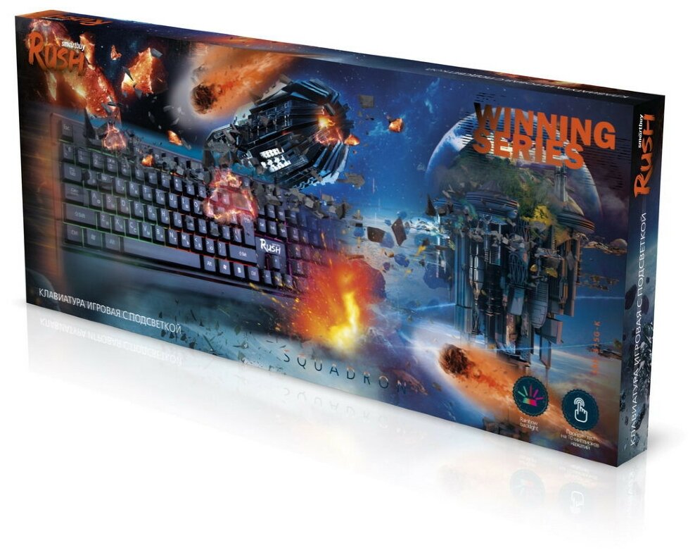Клавиатура игровая Smartbuy RUSH Squadron 315 USB черная SBK-315G-K20