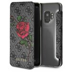 Чехол-книжка для Samsung Galaxy S9 Guess Flower Desire 4G Booktype PU/Roses Grey (GUFLBKS94GROG) - изображение