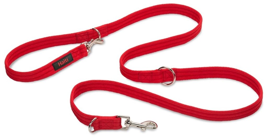 Поводок-перестежка для собак Company of Animals "HALTI Training Lead", красный, 200х1.5см (Великобритания) - фотография № 2