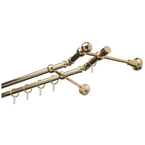 Карниз для штор 3,6 метра AICITY16 шар эркер 21 золото глянец