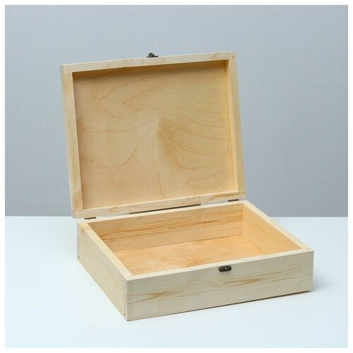 Подарочный ящик 35×29×11 см деревянный, крышка фанера 4 мм, фурнитура 5538660