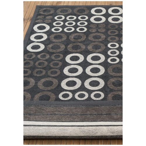 Ковер на пол 0,7 на 1,4 м в спальню, гостиную, двусторонний, безворсовый, тёмно-серый Smart Weave Kupu-Carbon