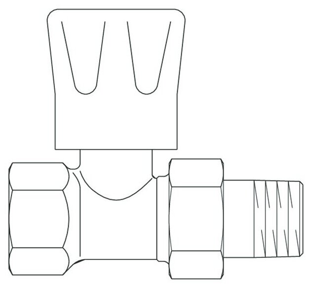 Вентиль с ручным приводом Oventrop серии "HR" проходной Ду15 1/2" art 1190604