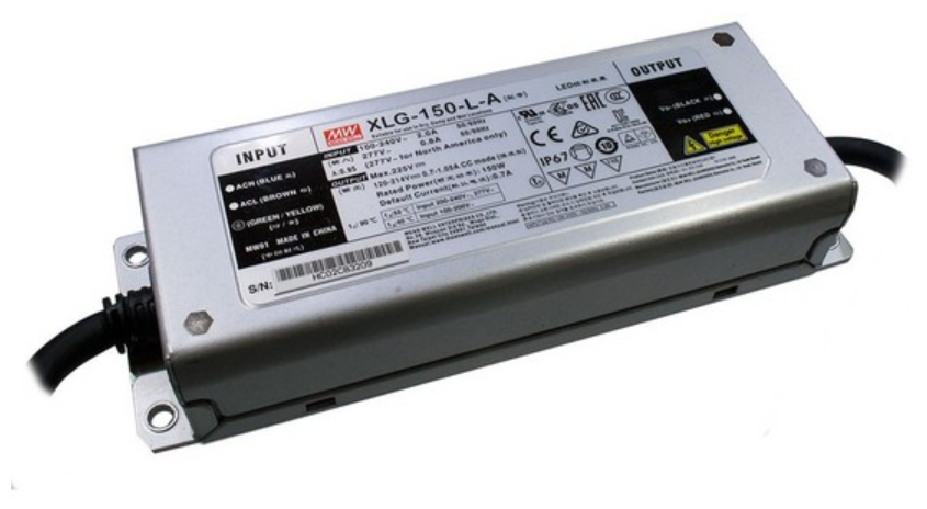 Блок питания для светодиодного освещения XLG-150-L-A, AC/DC LED, 120-214В,0.7А,150Вт, IP67