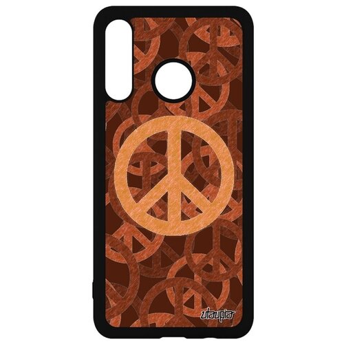 фото Качественный чехол на телефон // huawei p30 lite // "peace and love" стрит-арт мандала, utaupia, светло-коричневый