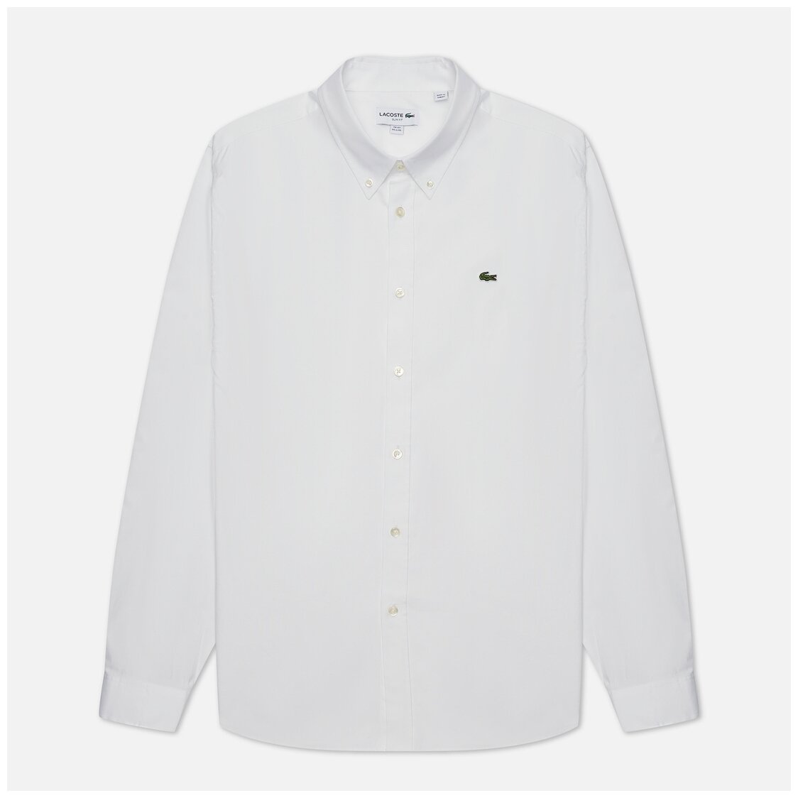 Мужская рубашка Lacoste Slim Fit Premium Cotton белый 
