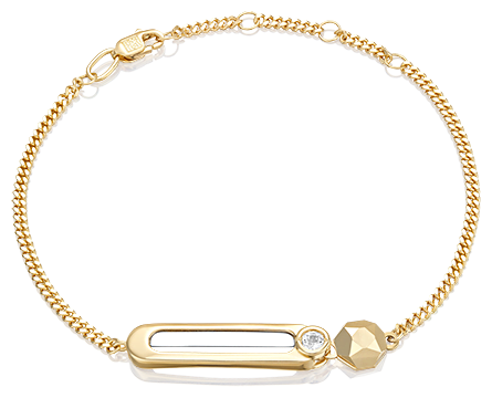 Браслет PLATINA jewelry из золота 585 пробы с топазом white 