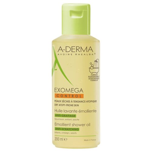 Масло для тела A-DERMA Exomega Control смягчающее очищающее, 200 мл