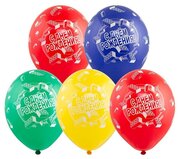 Воздушные шары латексные Riota Конструктор лего, С Днём Рождения, 36 см, набор 5 шт