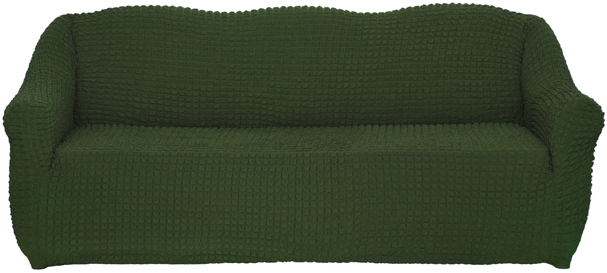 Чехол на трехместный диван без оборки, цвет Зеленый