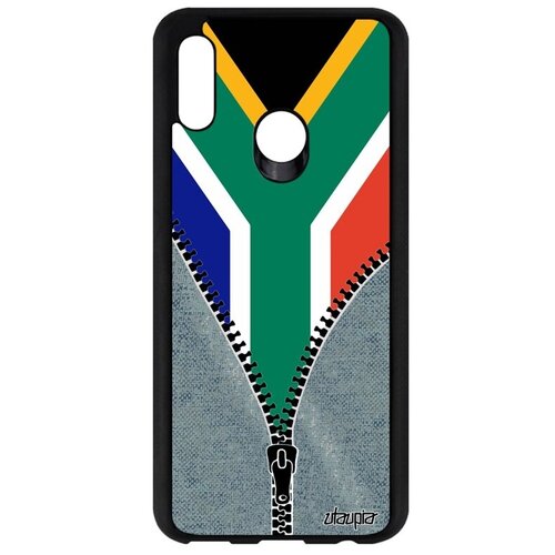 фото Красивый чехол на мобильный // huawei p smart 2019 // "флаг южной африки на молнии" туризм дизайн, utaupia, серый