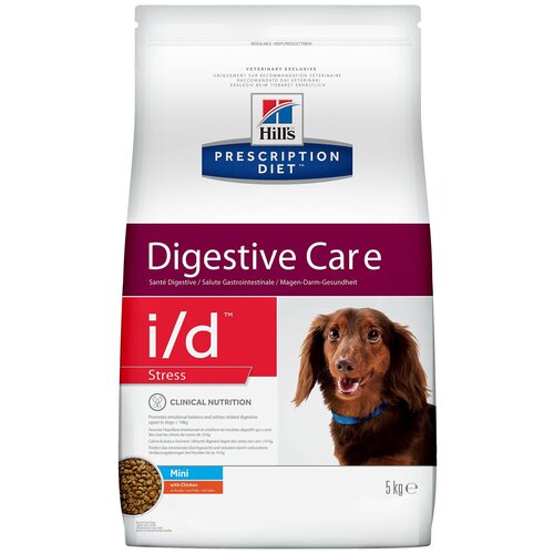 HILL'S Prescription Diet I/D Digestive Care Stress Mini Сухой корм для взрослых собак мелких пород при заболеваниях ЖКТ в стрессовых ситуациях, 1 кг.