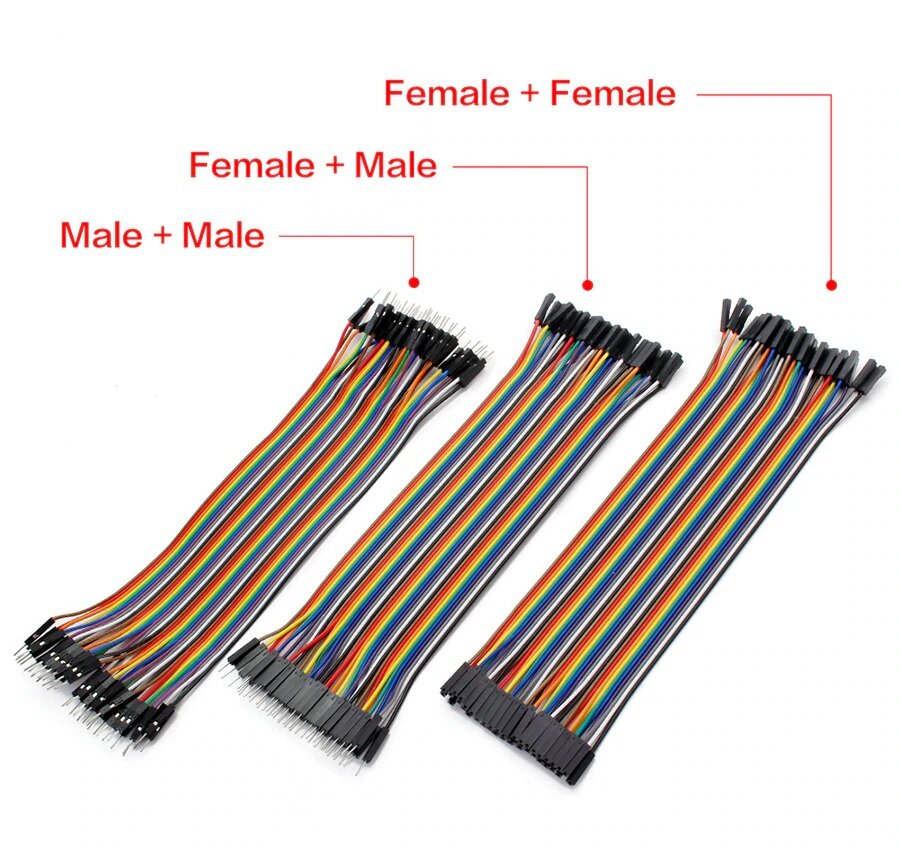 Набор перемычек для макетных плат Male-Female, Male-Male, Female-Female 20 см, 80 шт. / Соединительные провода, набор из 3х типов