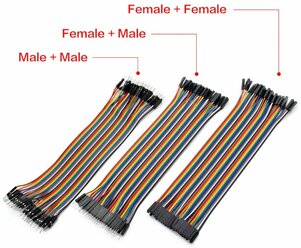 Набор перемычек для макетных плат Male-Female, Male-Male, Female-Female 20 см, 80 шт. / Соединительные провода, набор из 3х типов