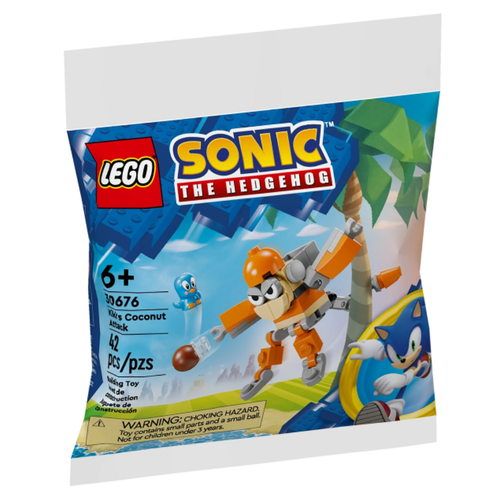 Конструктор LEGO Sonic 30676 Кокосовая атака Кики набор значков sonic the hedgehog dark halloween 1 1 pin kings 2 pack