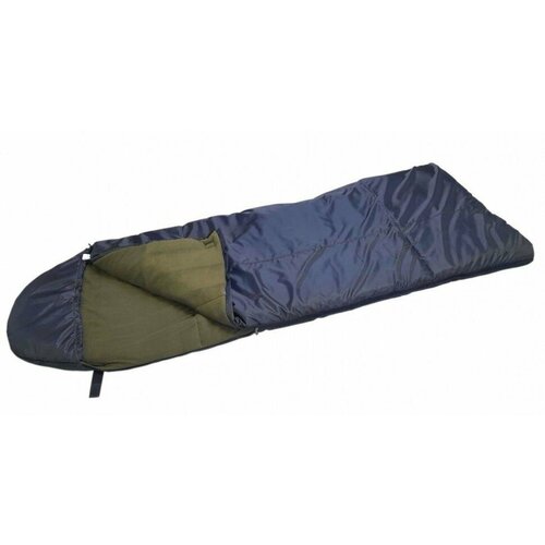 Спальный мешок с капюшоном следопыт Comfort, 190+35х90х10 см, утеплитель термофайбер 300г/м2, подклад хлопок/бязь 140г/м2, цвет ассорти