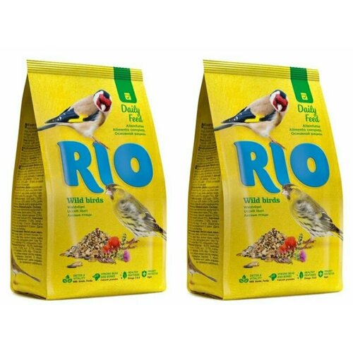 RIO Корм сухой для лесных певчих птиц, 500 г, 2 уп корм для парковых и лесных певчих птиц злаковое ассорти гост состав 1 порционно 10 х200 гр 2000 гр
