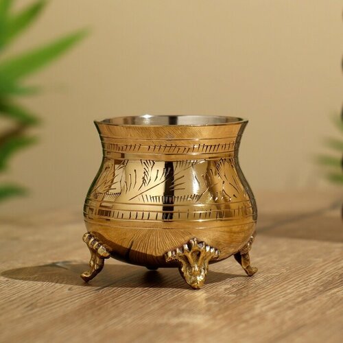 SUI Вазочка 9х9х8 см, латунь