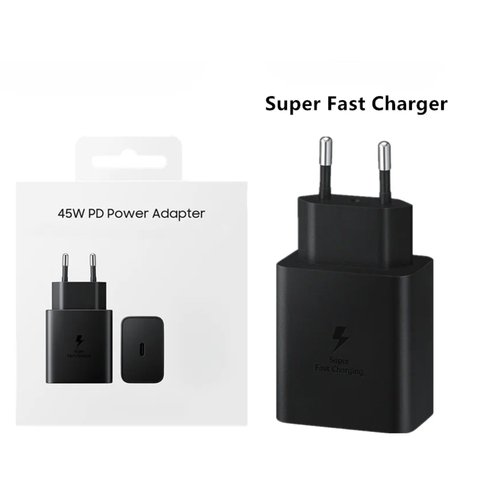 Адаптер питания Super Fast Charging 45w / Зарядное устройство для смартфонов и планшетов Samsung, Honor, Huawei, Xiaomi, Redmi / Быстрая зарядка 45 Вт