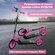 Двухколесный самокат Scooter с ручным тормозом, колеса 200мм, скл...
