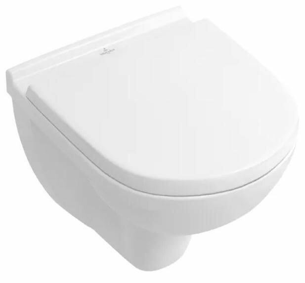 Подвесной унитаз Villeroy & Boch O Novo 5688HR01 безободковый с сиденьем микролифт