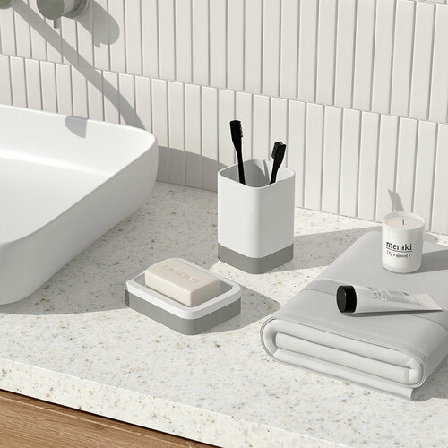 Мыльница Bergenson Bjorn Bath Tyer белая/серая