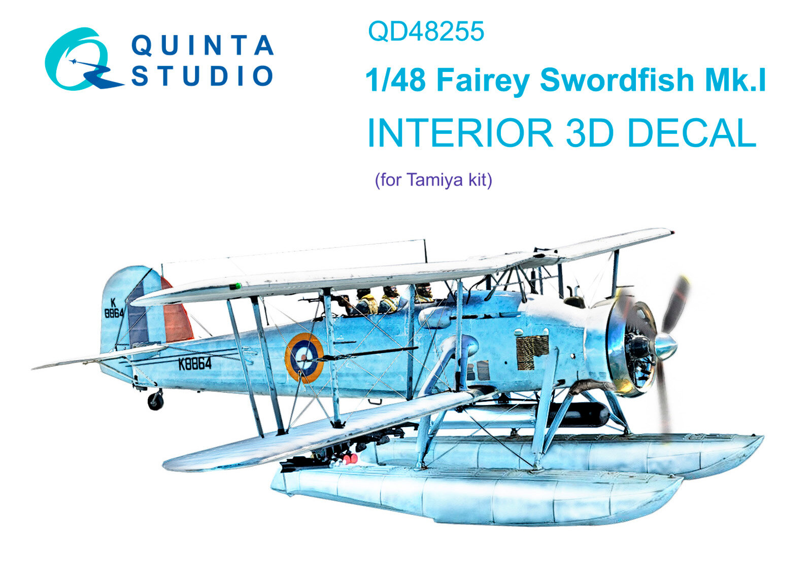 QD48255 3D Декаль интерьера кабины Swordfish Mk.I (Tamiya)