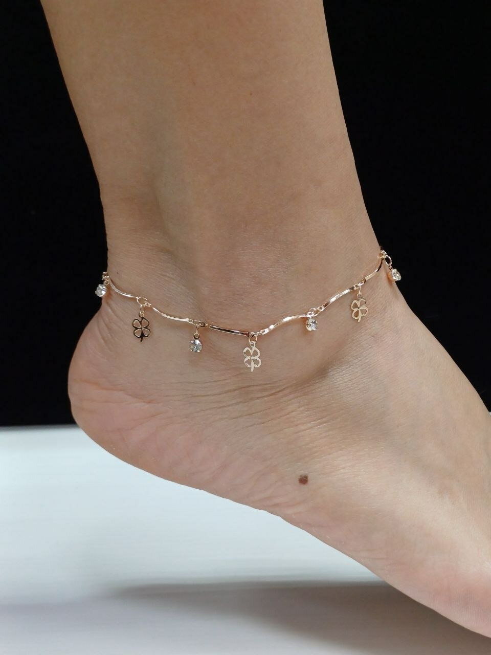 Браслет-цепочка Анклет бижутерия на ногу Дубайское золото бижутерия; анклет бижутерия;