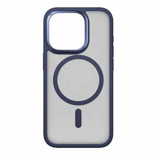 Чехол для Apple iPhone 15 Pro Momax Dynamic metal magnetic protective case - Blue синий