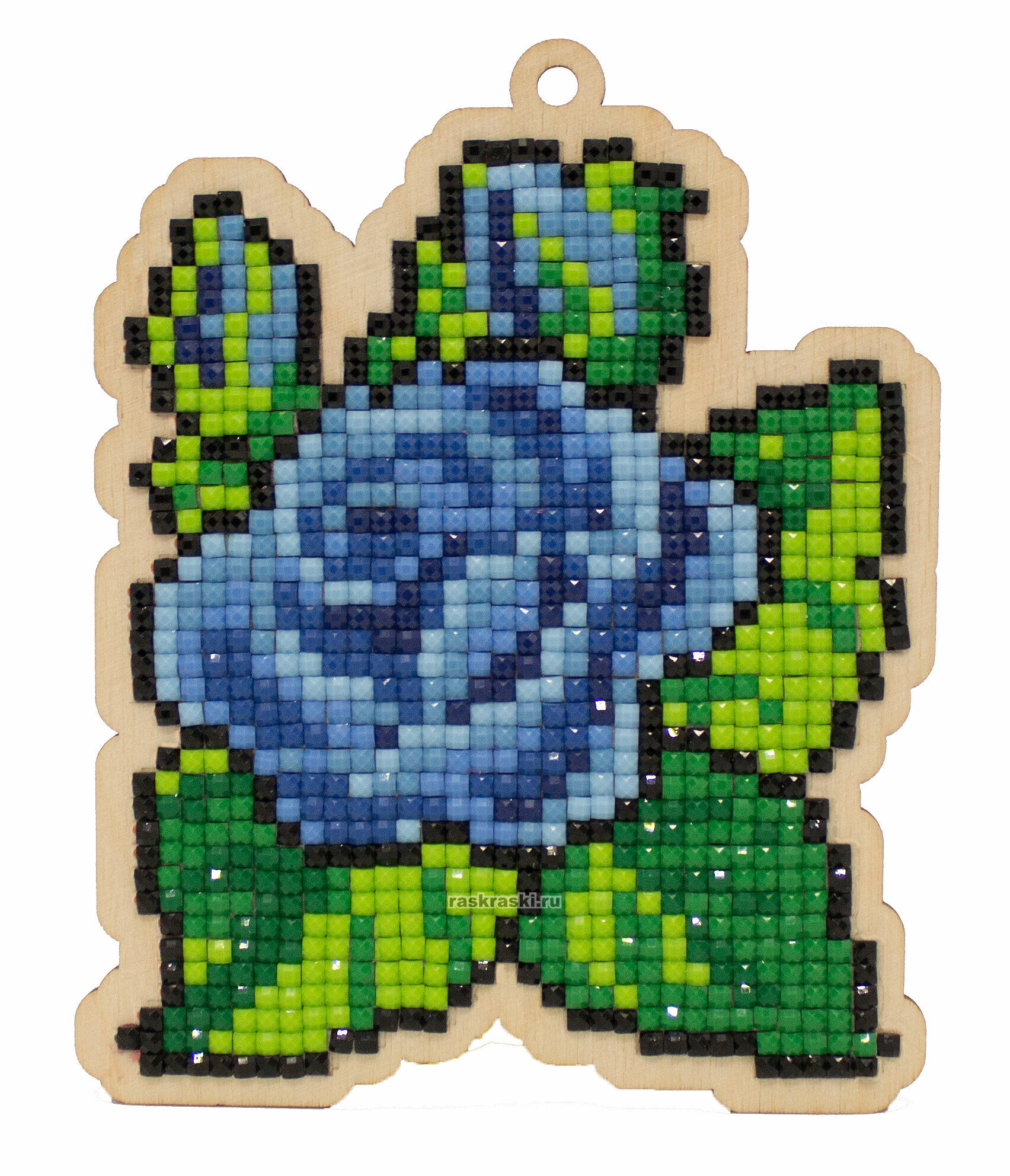 фото Гранни Набор алмазной вышивки Синие лепестки (W0329) 9.1х11.3 см