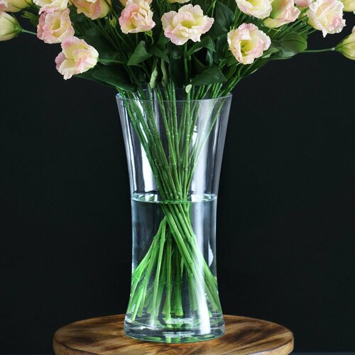 Ваза для цветов и сухоцветов стеклянная прозрачная декоративная интерьерная D16xH35 2220₽