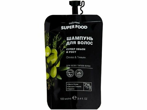 Шампунь для волос Супер объем и рост Caf mimi Olive & Thyme