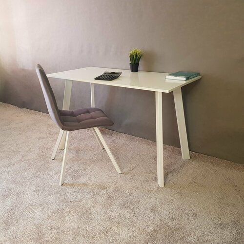 Игровой стол Ник Белый 120*60 см. Белые ножки