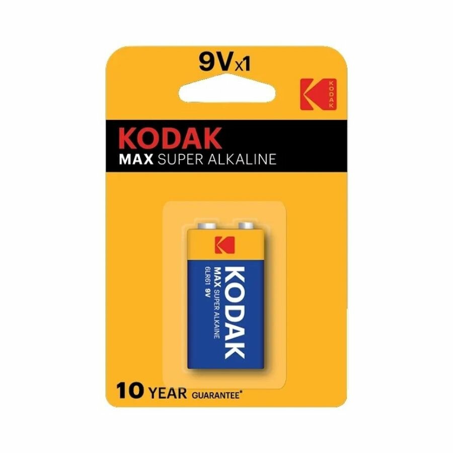 Батарейки Крона - Kodak 6LR61/1BL Max Super Alkaline (1 штука)