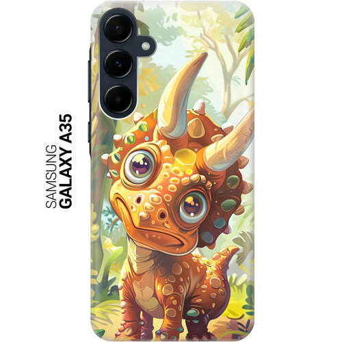 фото Силиконовый чехол на samsung galaxy a35 / самсунг а35 с рисунком "малыш-динозавр" slvgo